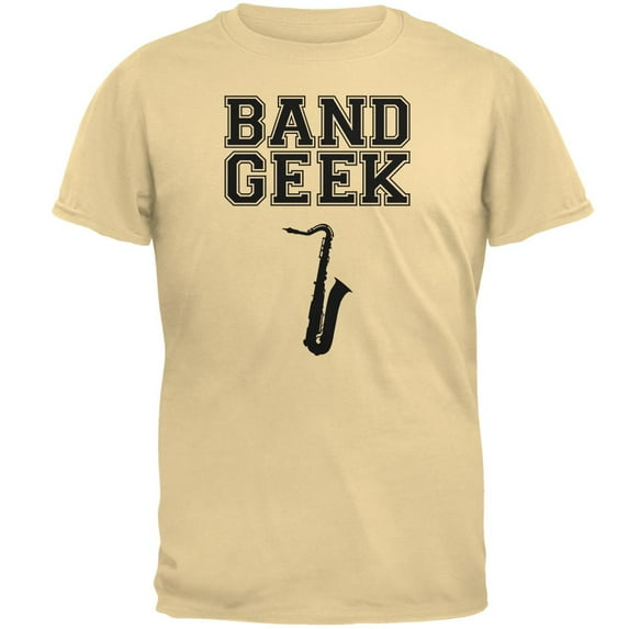 Band Geek Saxophone Mens T Shirt Yellow Haze SM
