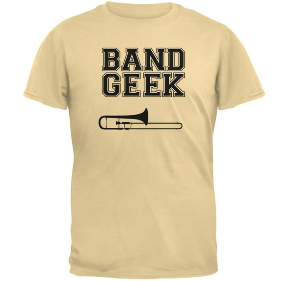 Band Geek Trombone Mens T Shirt Yellow Haze 3X-LG