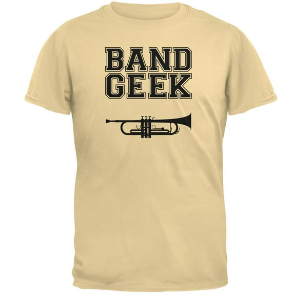 Band Geek Trumpet Mens T Shirt Yellow Haze LG