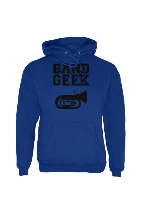 Band Geek Tuba Mens Hoodie Deep Royal SM