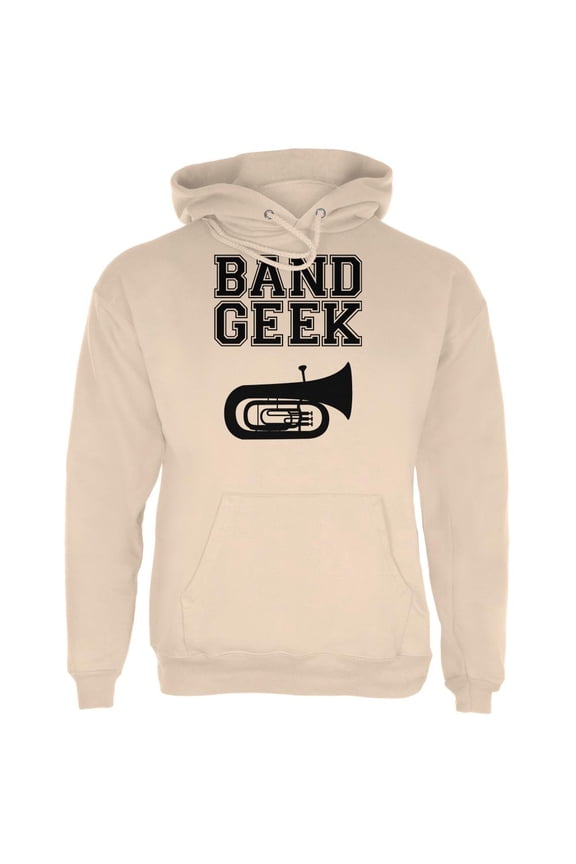 Band Geek Tuba Mens Hoodie Sand LG