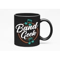 thumbnail image 1 of Band Geek feat Music Notes, Marching Band Pride Quotes, Black 11oz Ceramic Mug, 1 of 5