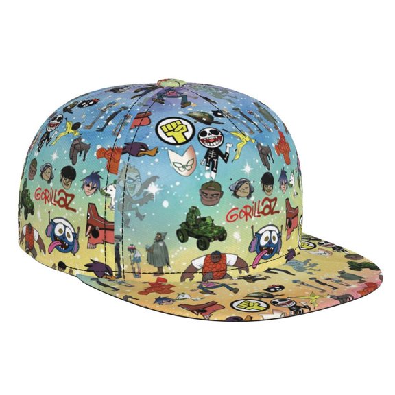 Band Gorill-az Adjustable Brim Bill Baseball Cap Adjustable Snapback Hat Hip Hop Cap Dad Hat Men Women