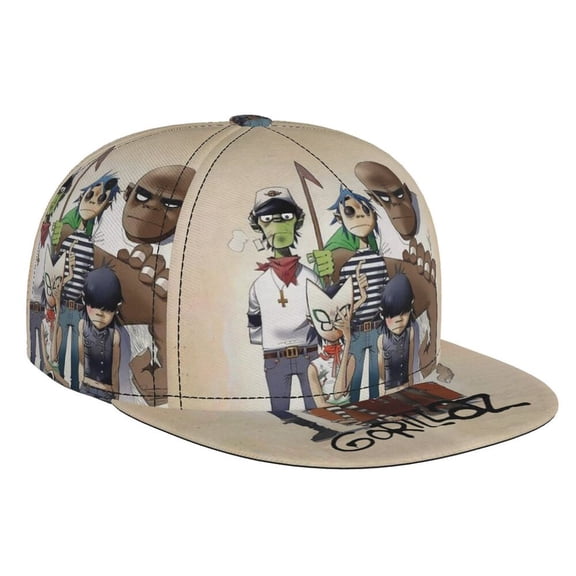 Band Gorill-az Adjustable Brim Bill Baseball Cap Adjustable Snapback Hat Hip Hop Cap Dad Hat Men Women