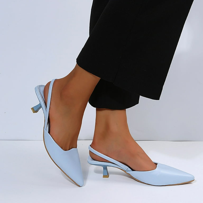 Blue kitten heels uk sale
