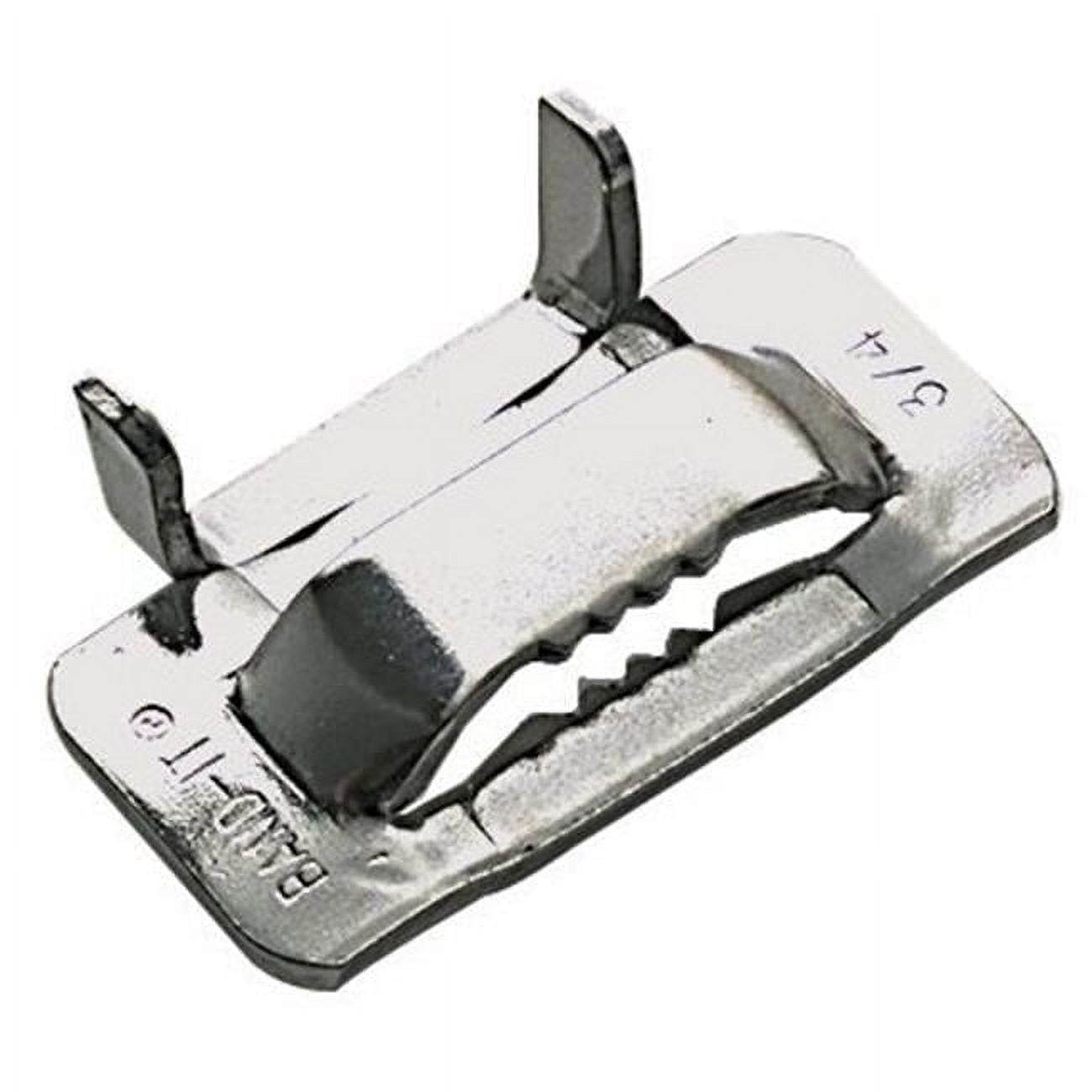 BAND-IT Ear-Lokt Stainless Steel Buckles - 3/4 Inch Width, 100-Pack For Banding Applications