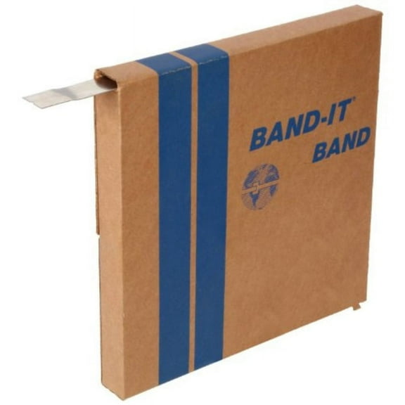 Band-It Stainless Steel Band, 5/8 in W x 0.030 in Thick x 100 ft L, SS 201 - 1 RL (080-C20599)