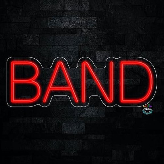 Band LED Neon Sign 24"L x 8"H #32051