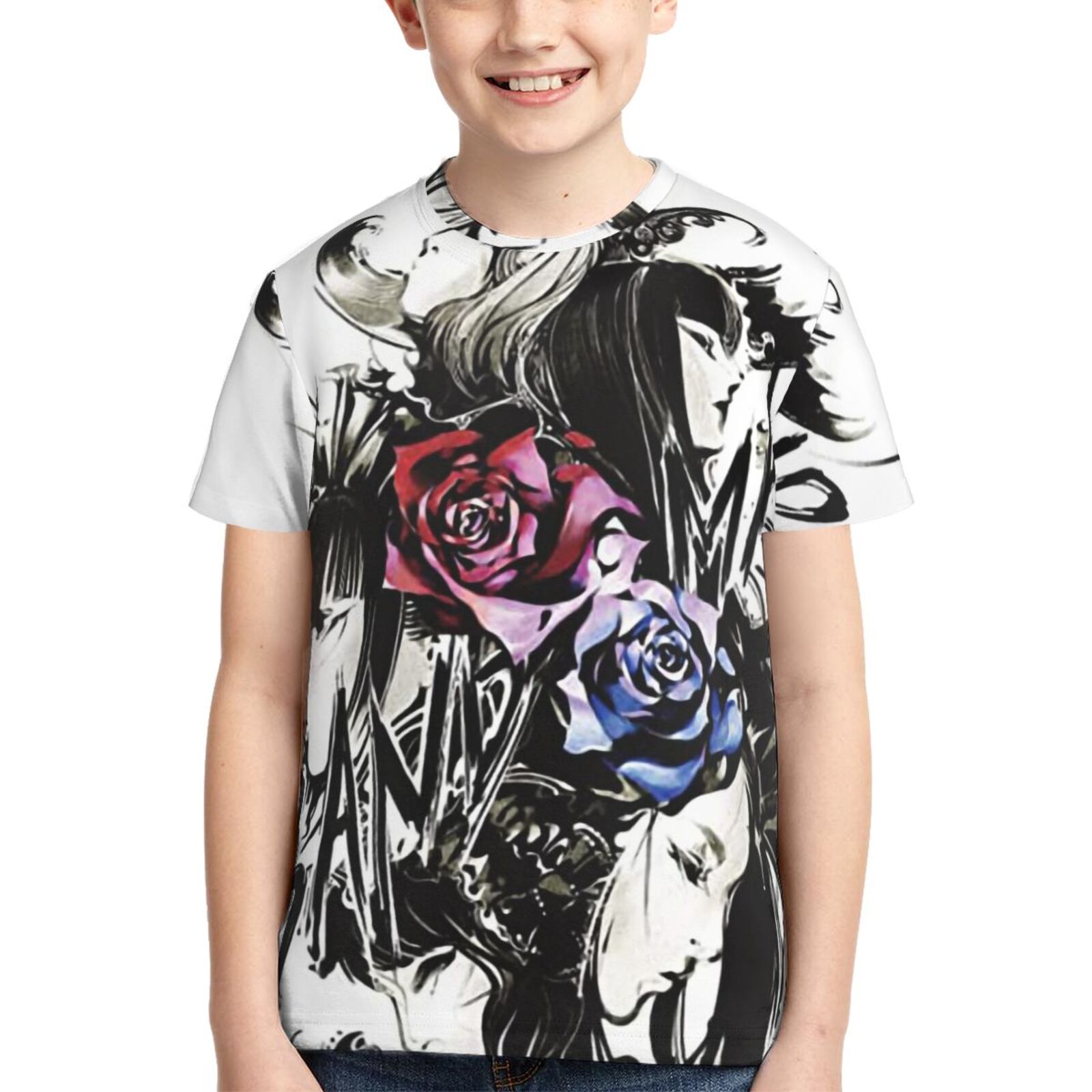 BandMaid 5 Kids/Youth Short Sleeve TShirts, Teen Leisure Round Neck