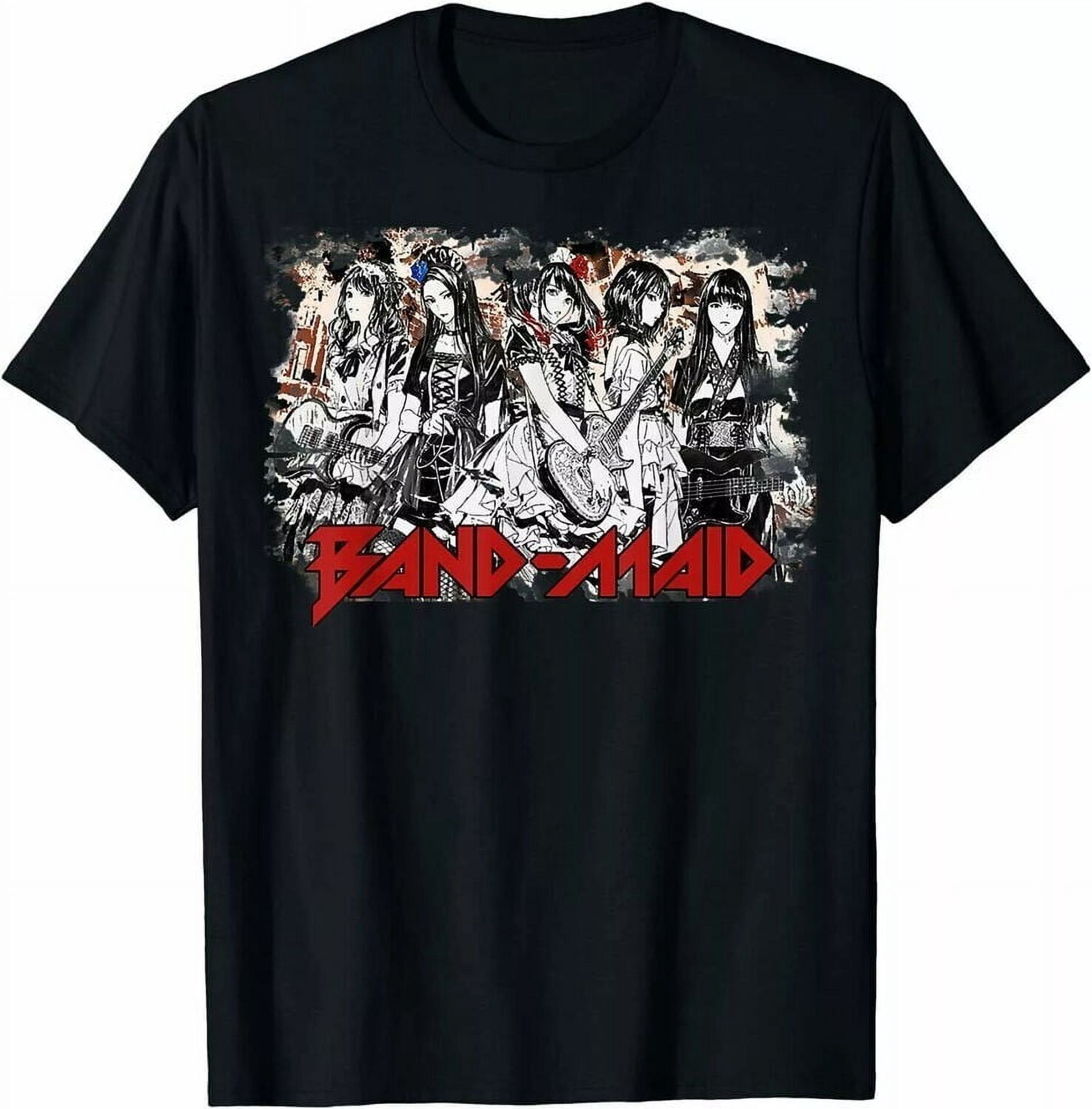Band Maid Art Vintage Design Gift T-Shirt, Band Maid Unisex Black T