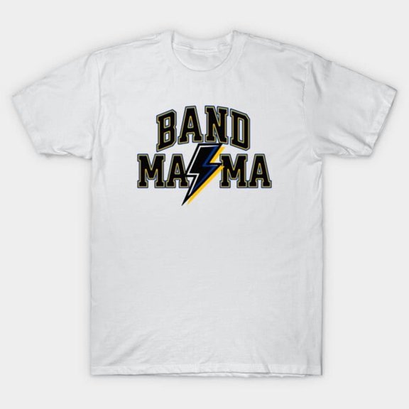 Band Mama Lightning Bolt Funny Music Mother's Day Marching Band Parent New Unisex T-Shirt, Up to size 5XL