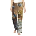 thumbnail image 1 of Band Music Gorillaz Women's Pajama Pants Lounge Daily Novelty Cozy Sleep Bottoms Pants Sleepwear With Pockets, 1 of 8
