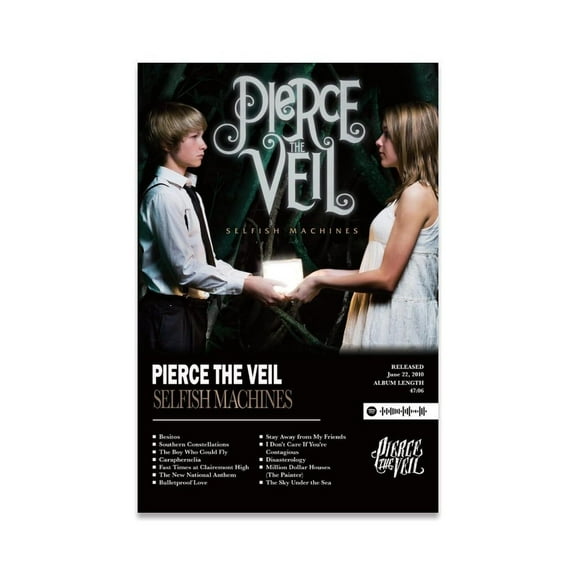 Band Pierce The Veil Poster Album Cover Posters for Room Aesthetic Canvas Music Wall Art for Bedroom, Dorm, Office, Bathroom Decor, Gift Idea