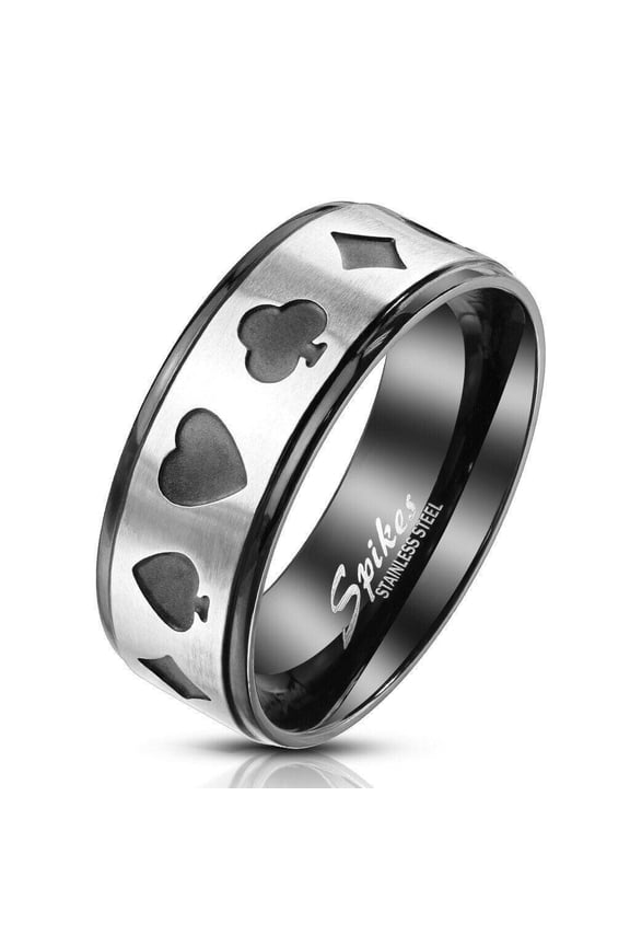 Band Ring Men's Stainless Steel 8mm King of Kings