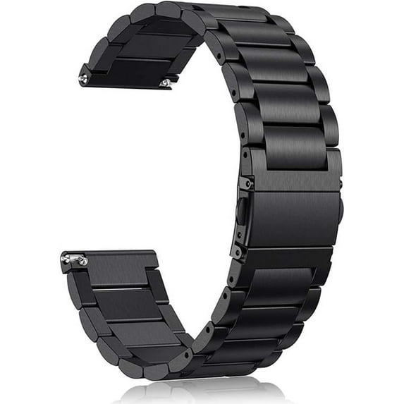 Band for Samsung Galaxy Watch 5 Pro 45mm/Watch 6 & 5 & 4 40mm/44mm Classic 42mm/46mm Galaxy Watch 3 41mm, 20mm Watch Band Stainless Steel Metal Strap for Traditional & Smart Watch