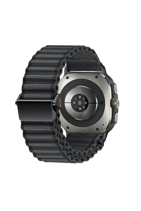 Band for Samsung Galaxy Watch Ultra Bands 47mm Men/Women,Rugged Fabric Nylon Alpine Sport Loop Strap for Samsung Galaxy Watch 7 Ultra Band 47 mm 2024 Breathable Replacement Wristband,Dark Gray