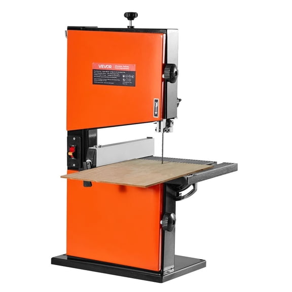 Band Saw, 9-Inch, Woodworking Benchtop Bandsaw with 1/2 HP Motor, 3.5-Inch Max Cutting Height, 11.8 x 11.8 in Cast Aluminum Table, 0-45 Tilting Range, with Miter Gauge, Fence, for Woodworking
