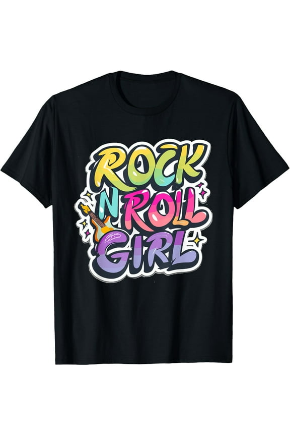 Band Shirts for Kids Rock N Roll Girl Rock and Roll Costume T-Shirt