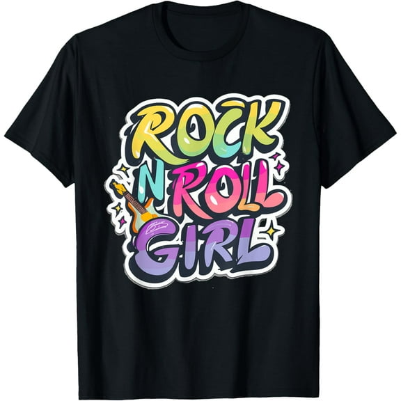 Band Shirts for Kids Rock N Roll Girl Rock and Roll Costume T-Shirt