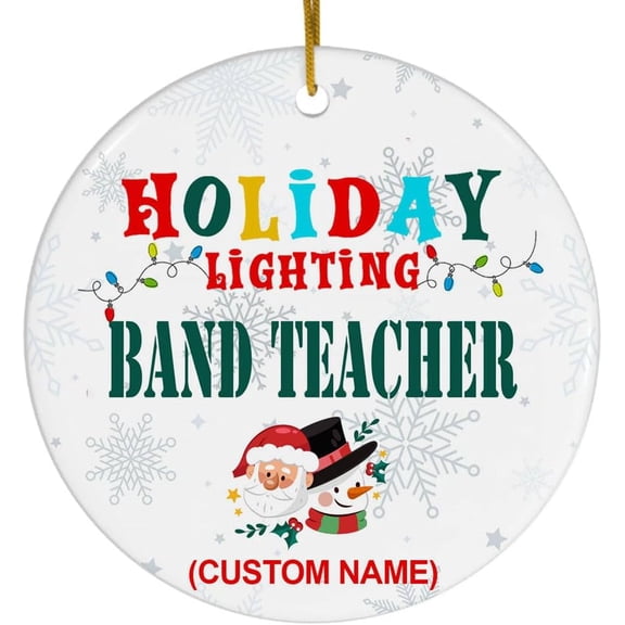 Band Teacher Christmas Ornaments 2025 for Women Friendship, Appreciation Gifts for Coworkers - Christmas Decorations Ceramic Ornaments QefYyp (Band Teacher)