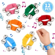 Band Wrist Bells Wrist Jingle Bells Christmas Hand Bells Ankle Bells Musical Instrument Birthday Gifts Christmas Party Favors 12 PCS
