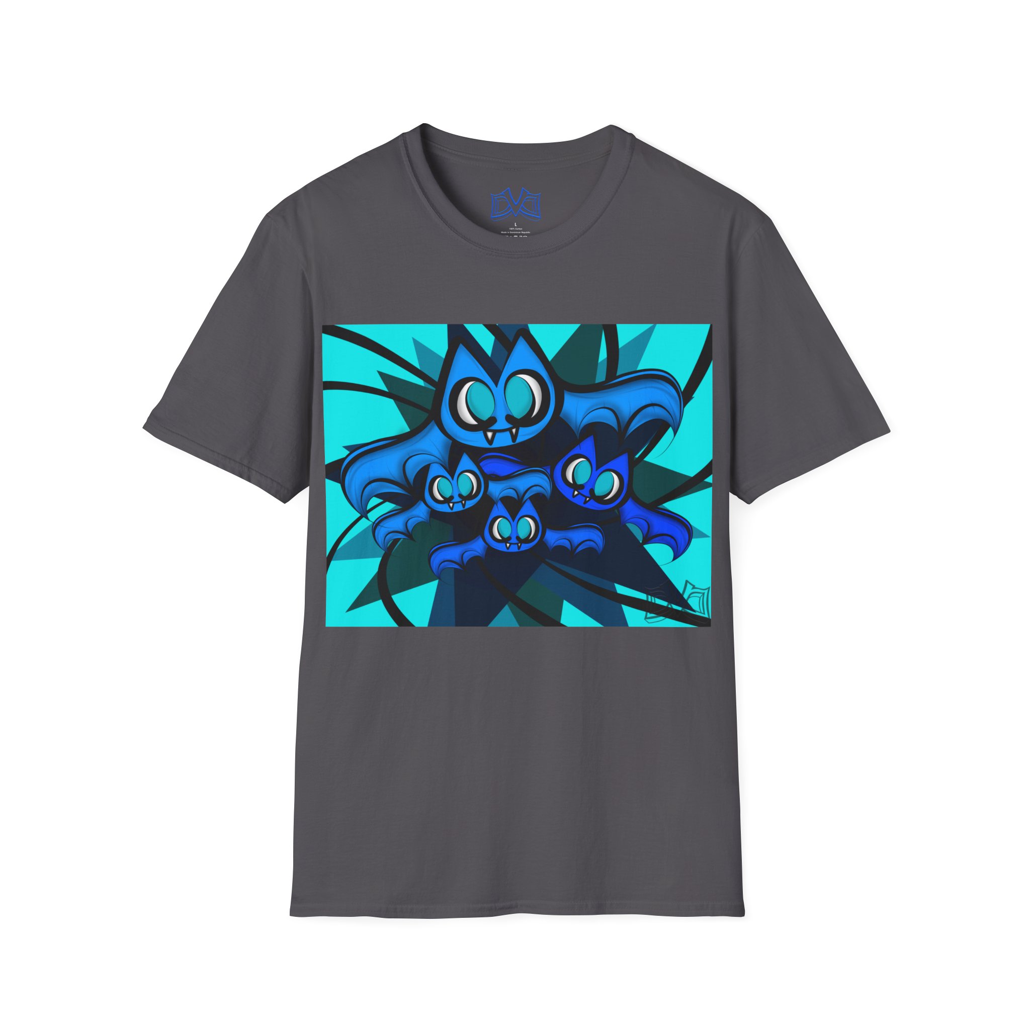 Band of Bats, Hand drawn skate / surf Art on a Unisex Softstyle T-Shirt