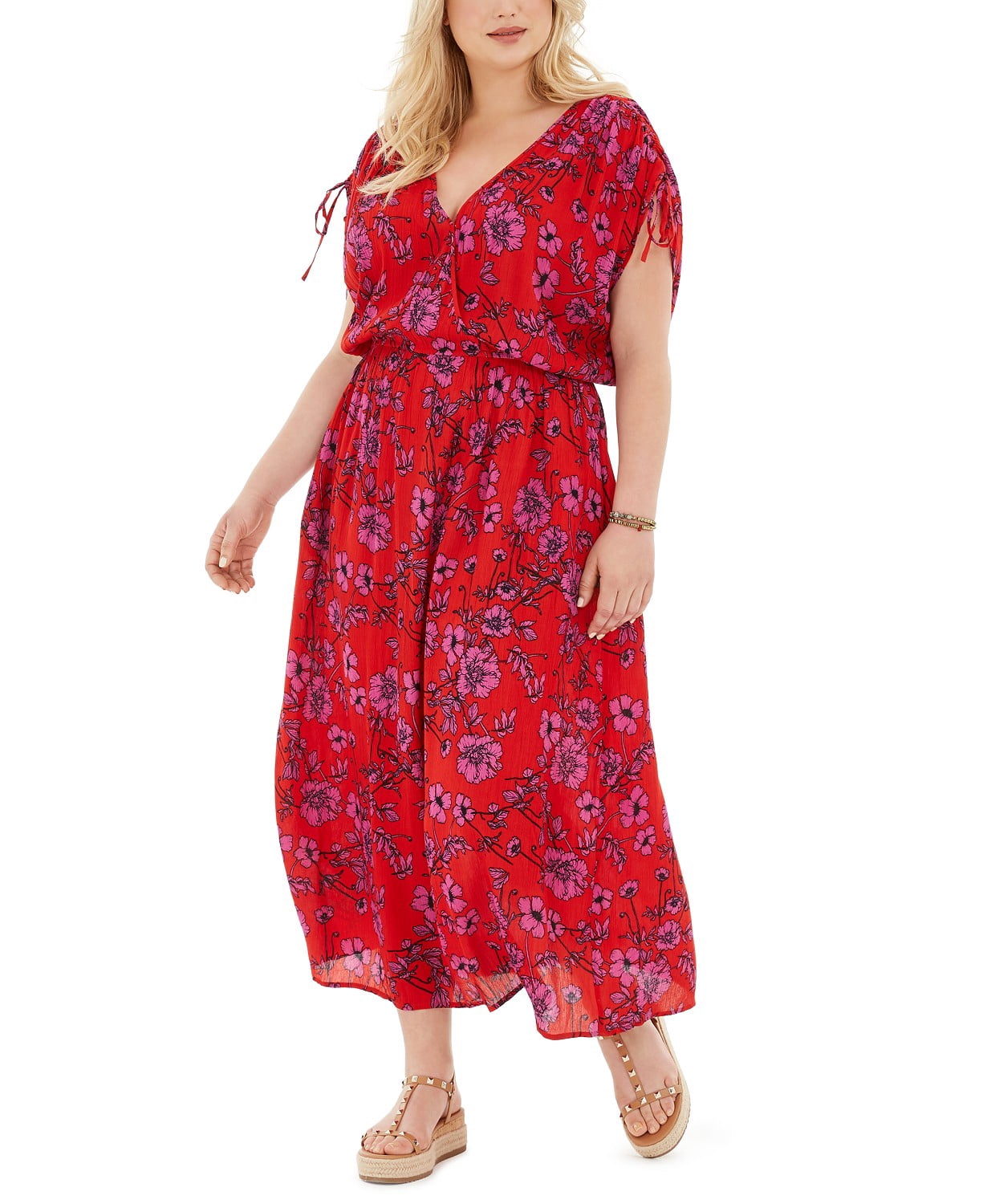 strapless open back dress The Gypsy Dress in Red – LadySplendorClothing main image 1