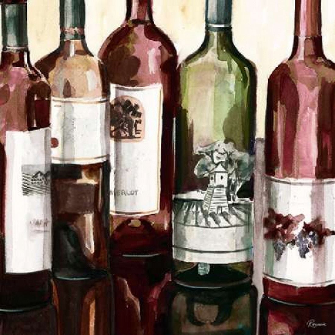 BandG Bottles Square II Canvas Art - Heather A French-Roussia (24 x 24)