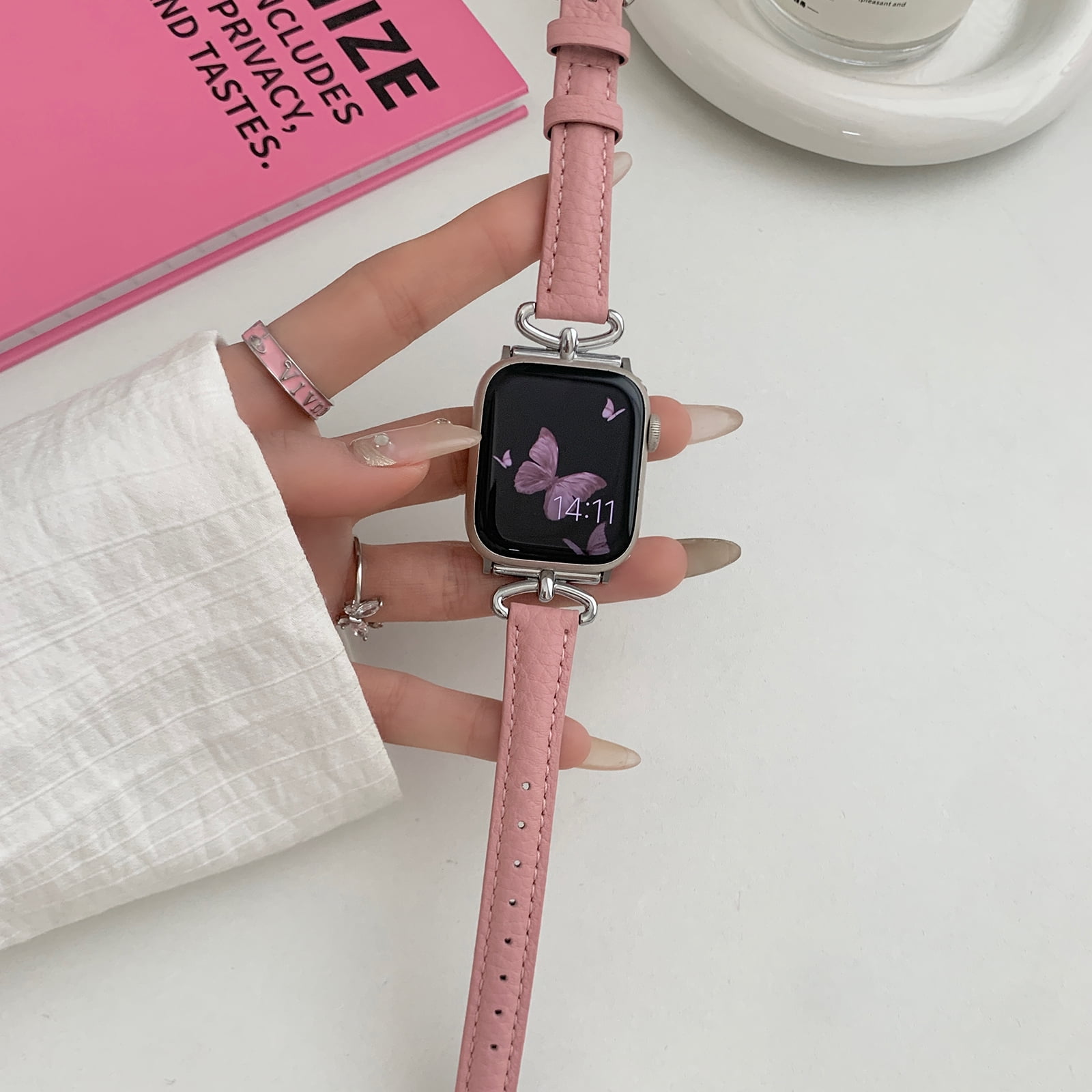 Wrist Apple Pink Watch Strap Skye Mauve Blush Smart Watch Band