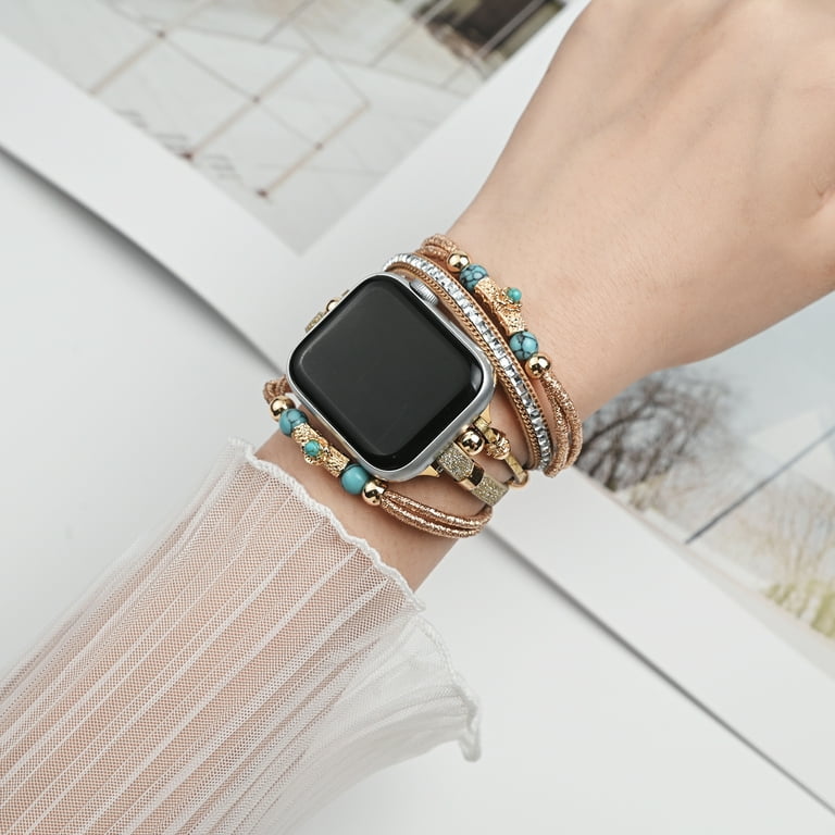 BandPlus Turquoise Bead Stylish Watch Band for Apple Watch 46mm