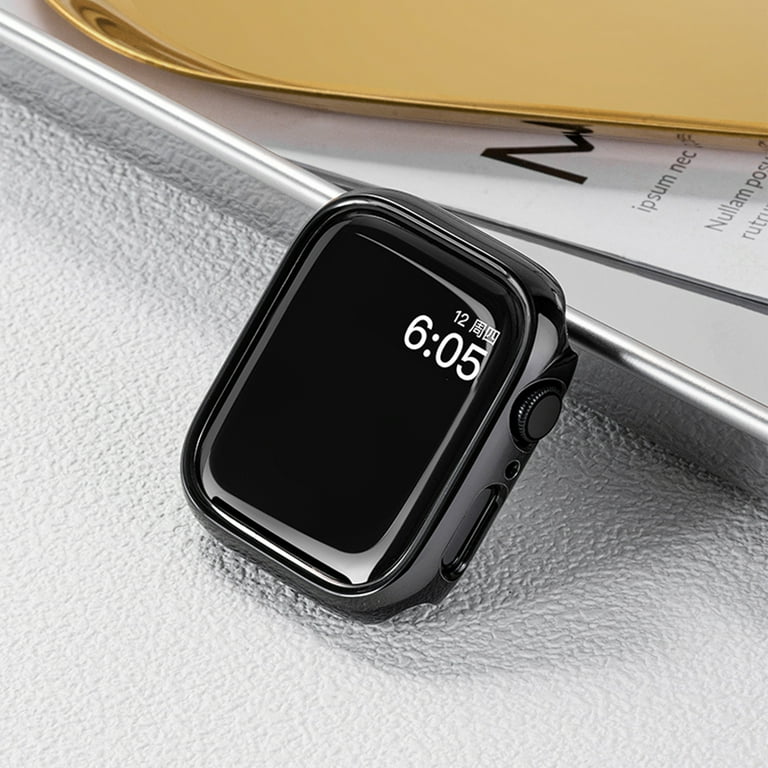 BandPlus Watch Case 45mm for Apple Watch Series 9 8 7 Hard Shell Skin Cover Anti Scratch Protective Rugged Slim Fit Case for iWatch 9 8 7 45mm Black