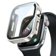 thumbnail image 1 of BandPlus Waterproof Case for Apple Watch Screen Protector 44mm SE (2nd Gen) Series 6 5 4, Tempered Glass Face Cover Accessories Compatible with iWatch 44 mm, Starlight, 1 of 11