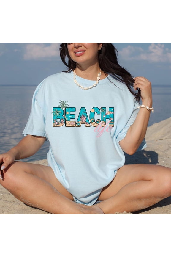 Beach T-Shirt, Ocean Lover Gift, Retro Vacation Shirt for Women,