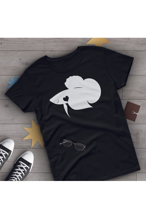 Betta Fish Shirt, Women Men, Betta Lover Gift, Cute Siamese Fighting Fish T-shirt, Fish Lover T-shirt, Pet Graphic Tee, Navy, Pink, Blue Top