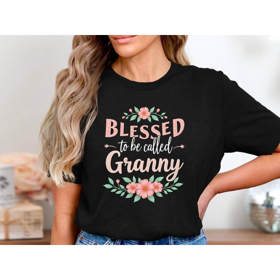 BandRole Blessed To Be Called Granny T-Shirt, Grandma Gift Tee, Floral Granny Shirt, Cute Nana Gift Tee, Grandmother Birthday Shirt, Family Love Tee