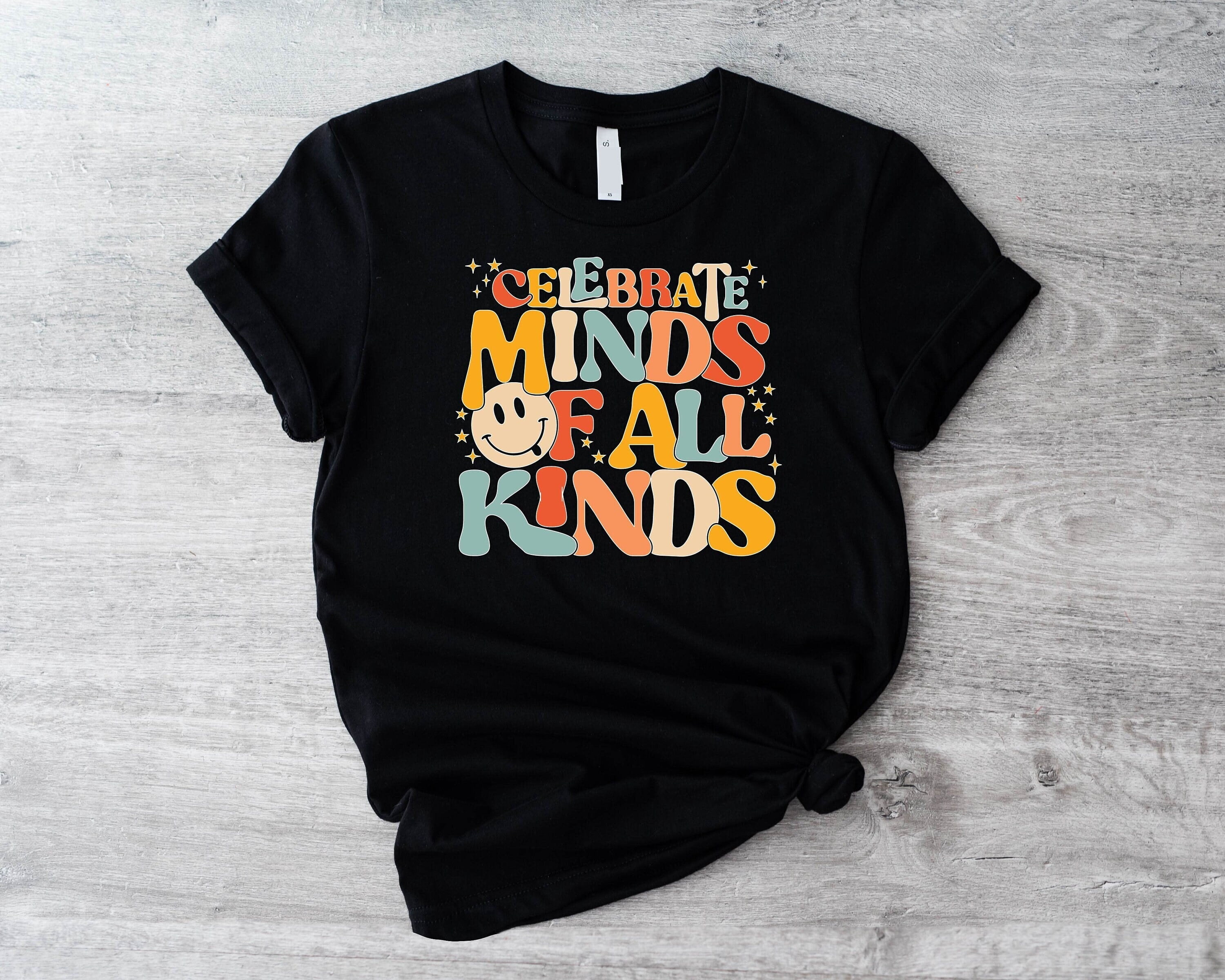 BandRole Celebrate Minds Of All Kinds T-Shirt, Neurodiversity Shirt, Autism Awareness T-Shirt , Awareness Shirt, Special Education