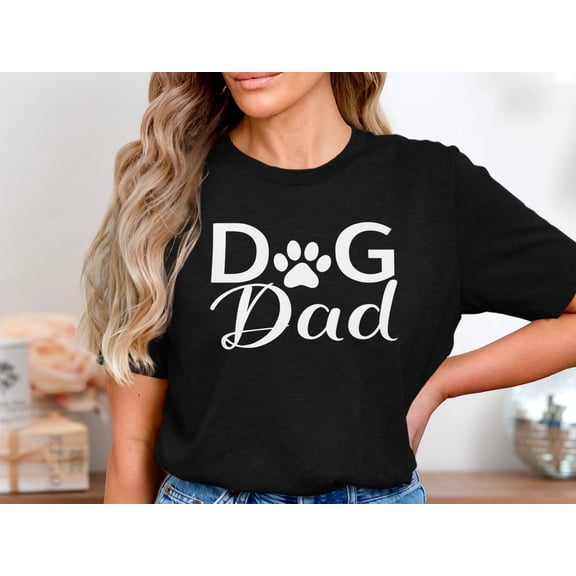 BandRole Dog Dad Shirt For Men, Pet Owner T-Shirt, Cute Dog Paw Print Graphic Tee, Father's Day Gift For Dog Lovers, Proud Dog Parent Shirt