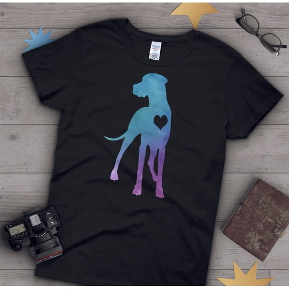 BandRole Great Dane Shirt, Women Men, Dog Lover Gift, Cute Great Dane Mom T-shirt, Great Dane Lover TShirt, Pet Graphic Tee, Tops, Blue, Navy, Purple