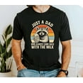 thumbnail image 1 of BandRole Just A Dad Who Always Came Back With the Milk Shirt, Retro Dad Raccoon Shirt, Fathers Day Shirt, Cool Dad Shirt, New Daddy Gift, 1 of 4