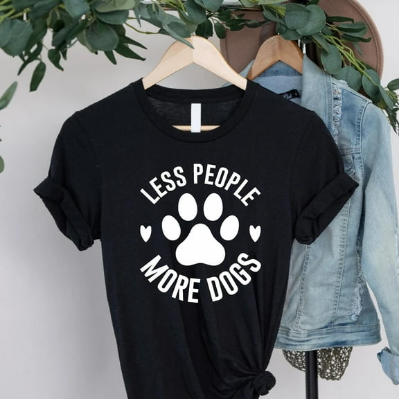 BandRole Less People More Dogs T-shirt – Dog Lover Tee – Cute Animal Shirt – Pet Lovers Gift – More Dogs Less Drama – Dog Mom Shirt