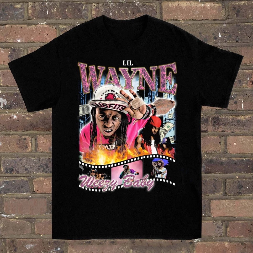 BandRole Lil Wayne T-Shirt Black Cotton Unisex Tee All Sizes Music Rap ...