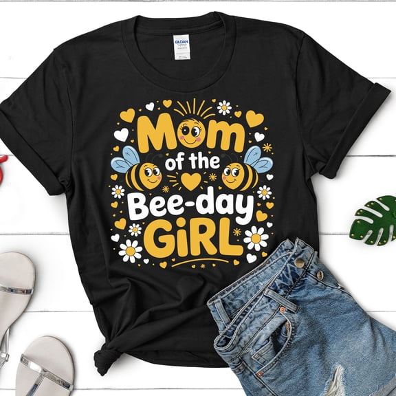 BandRole Mom Of The Bee Day Girl , Birthday Shirt