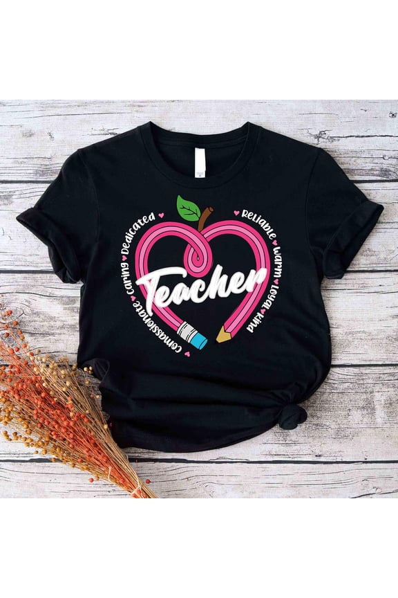 Teaching is a Work of the Heart Teacher Valentine's Day Shirts Valentines Day Shirt Personalized Custom Teacher Name
