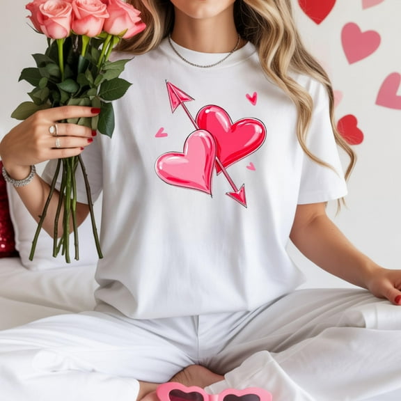 BandRole Valentine Heart T-Shirt • Cute Cupid Arrow Love Tee • Romantic Gift Shirt