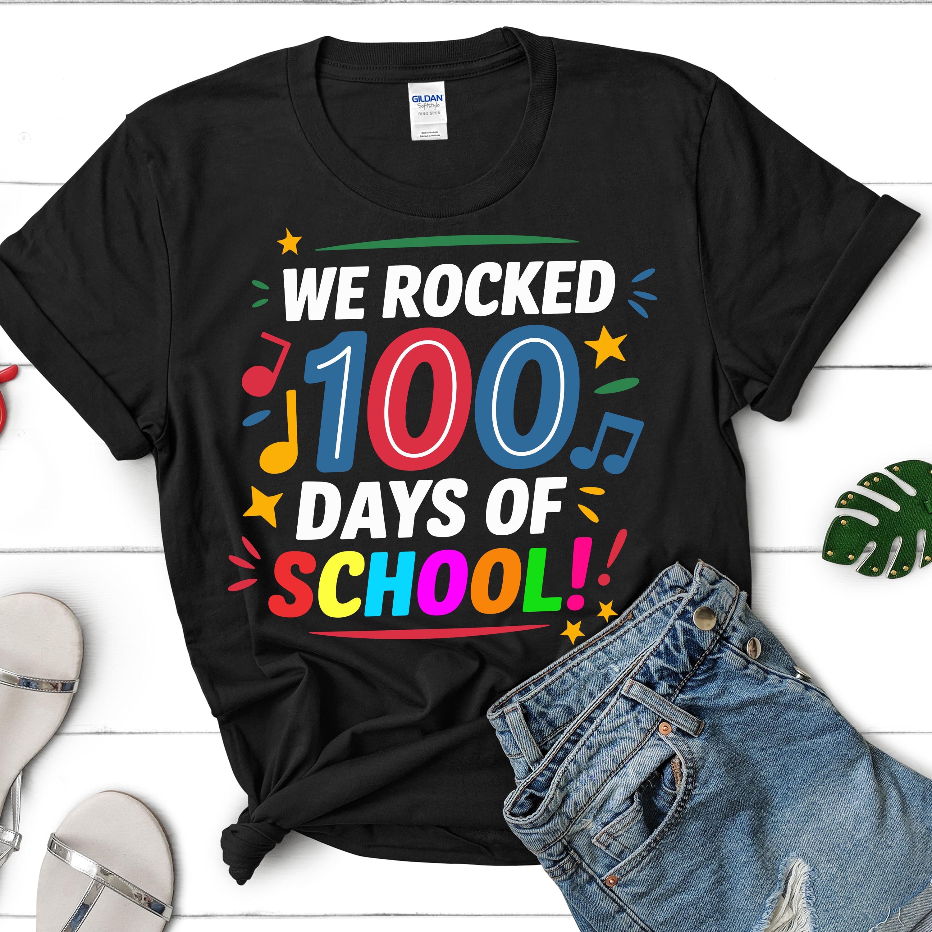BandRole We Rocked 100 Days of School , Colorful 100th Day of School ...