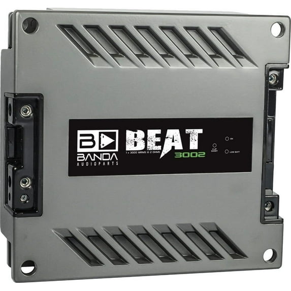 Banda BEAT3000.2RED 3000W 2 Ohm Beat Car Audio Amplifier, Red