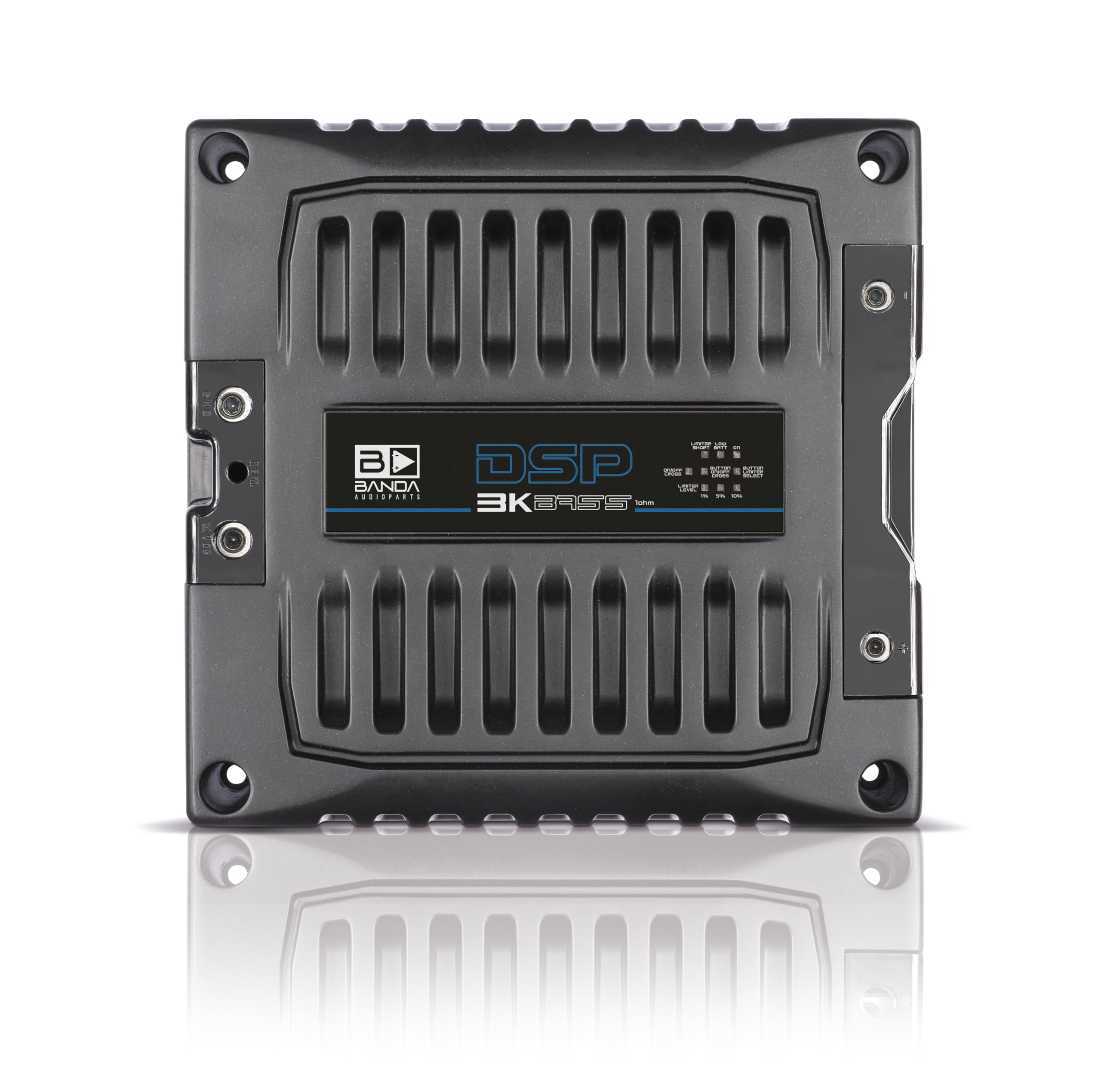 Banda 3000 Watt 1-Ohm Monoblock DSP Bass Car Amplifier - Black