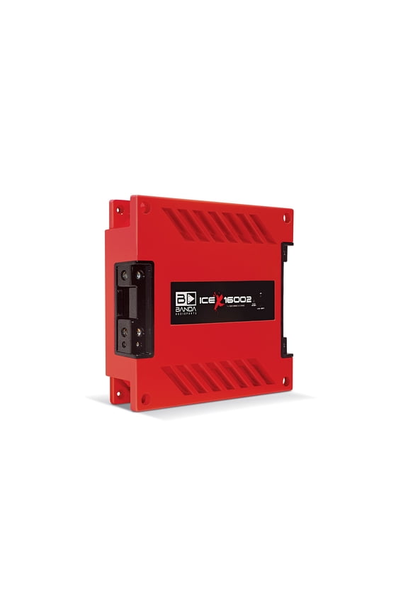 Banda ICEX1600.2RED 1600W 2 Ohm Car Audio Amplifier, Red