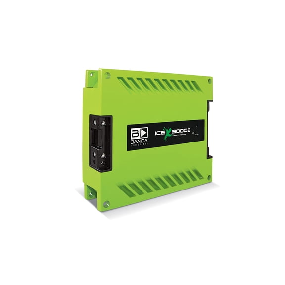 Banda ICEX3000.2GREEN 3000W 2 Ohms Car Audio Amplifier, Green