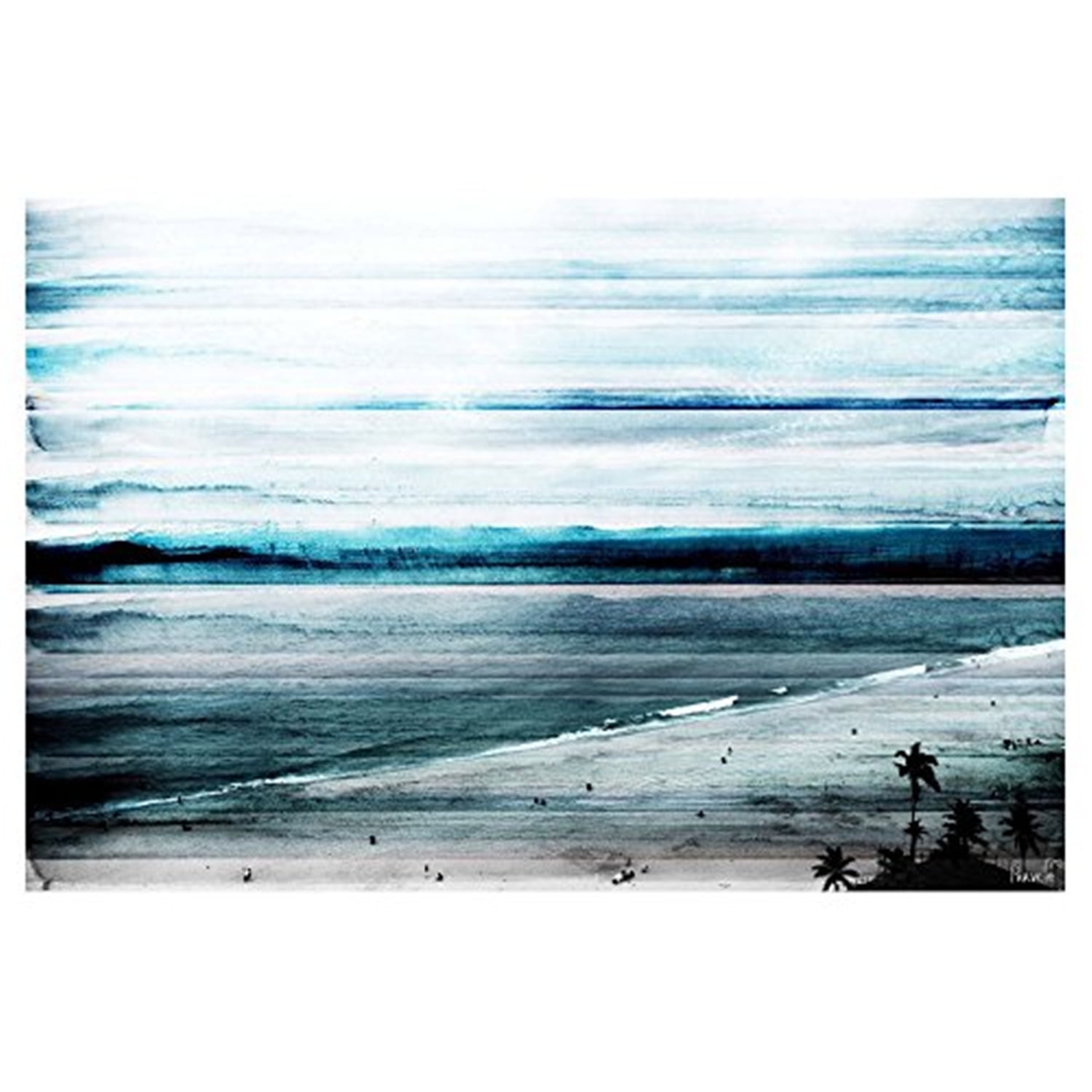Banda Beach Scene Modern Wrapped Canvas Print, 20" x 30"